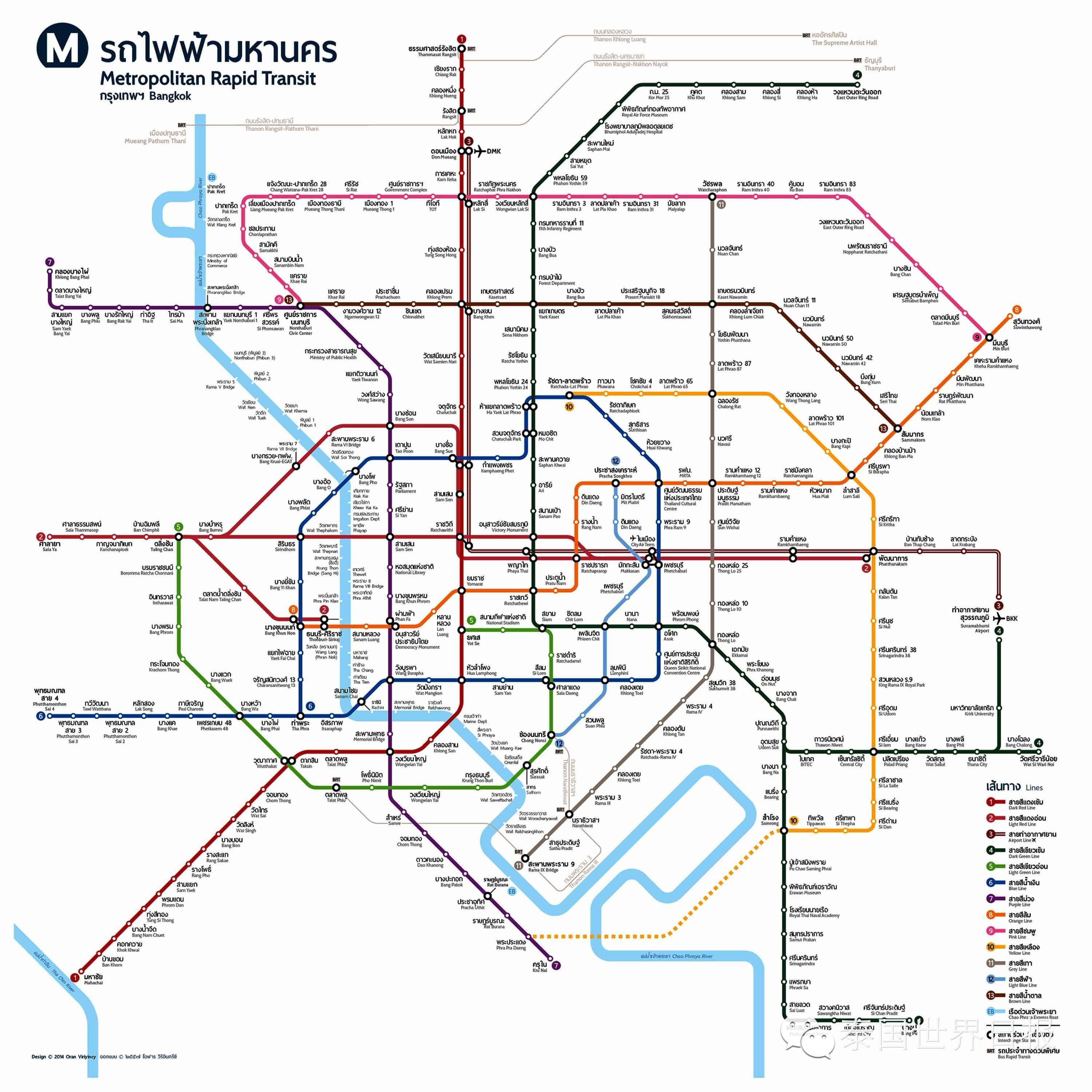 曼谷铁路地图