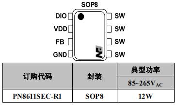 PN8611封装及脚位配置图