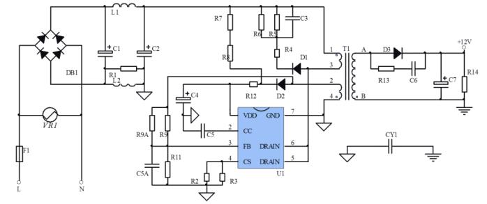 12V1A电路原理图