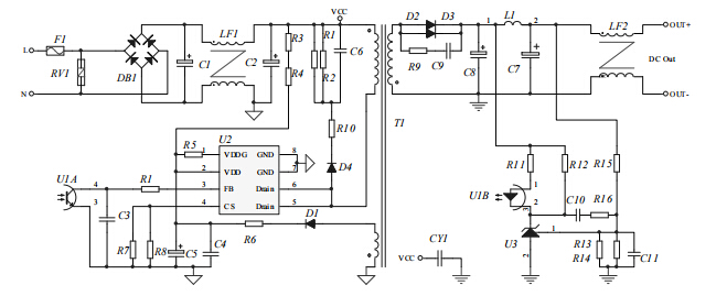 CR5249_9V适配器方案电路图
