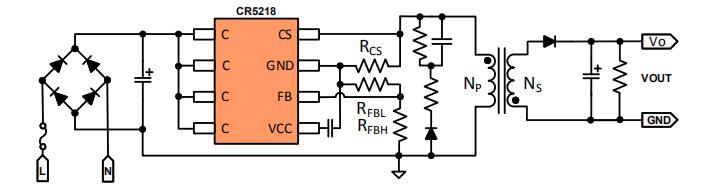 5V1A适配器方案双绕组自供电应用