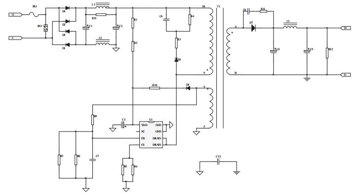 CR6248_12v1a适配器方案电路图