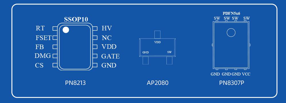 65w快充方案封装及脚位配置图