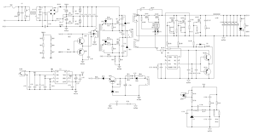 12V20A开关电源方案电路原理图